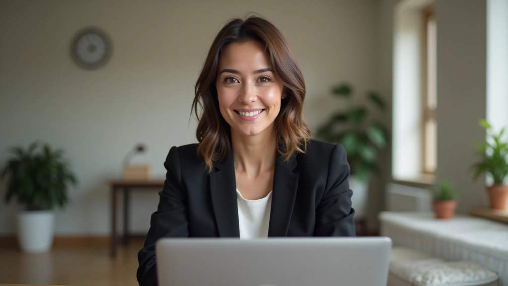 Mulher em videoconferência com criança pequena ao colo, equilíbrio trabalho remoto